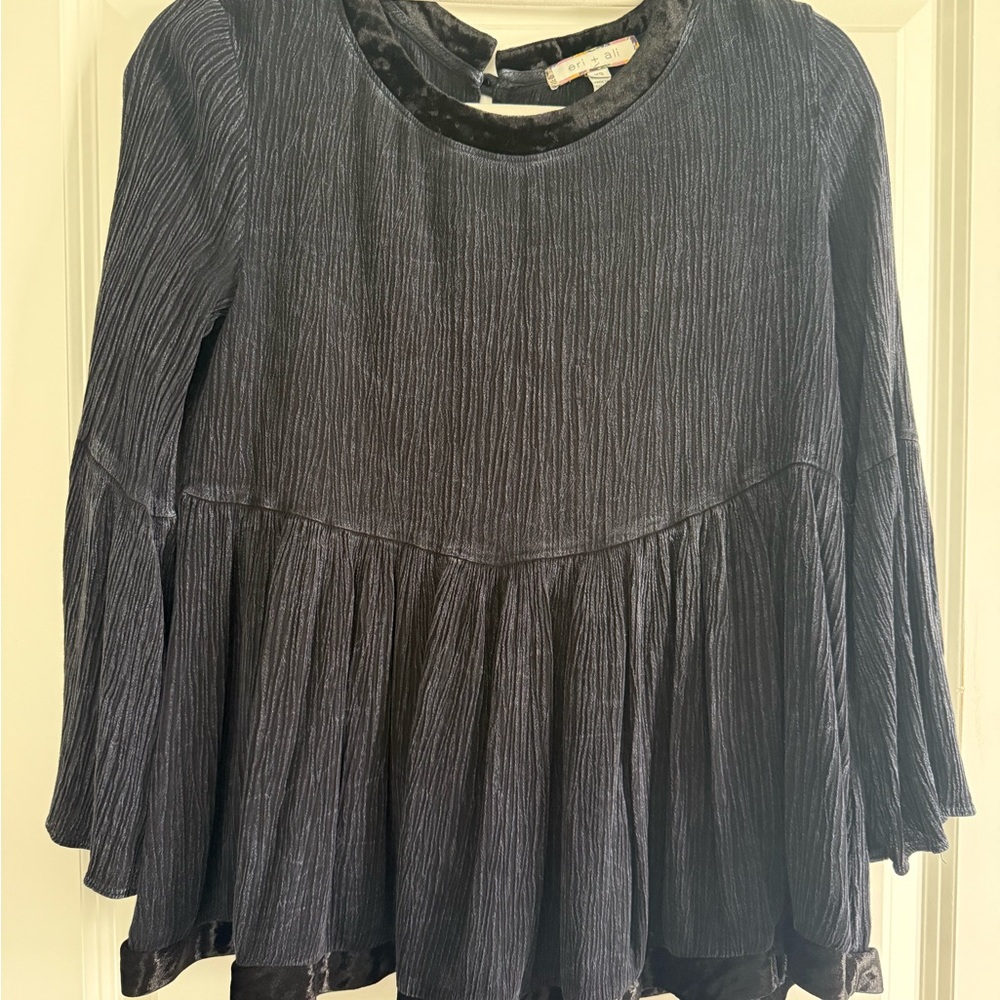 Eri+Ali Black 3/4 Sleeve Blouse